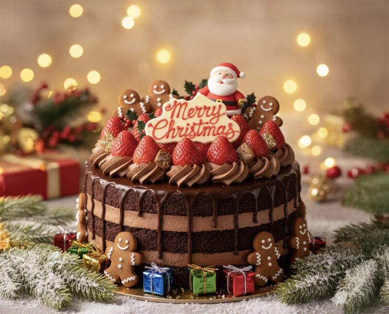 クリスマスケーキ(チョコレートケーキ)01